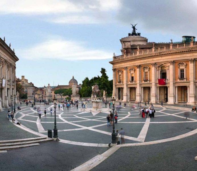 Piazza del Campidoglio: Vom Mittelalter bis zu Michelangelos Projekt.